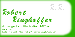 robert ringhoffer business card